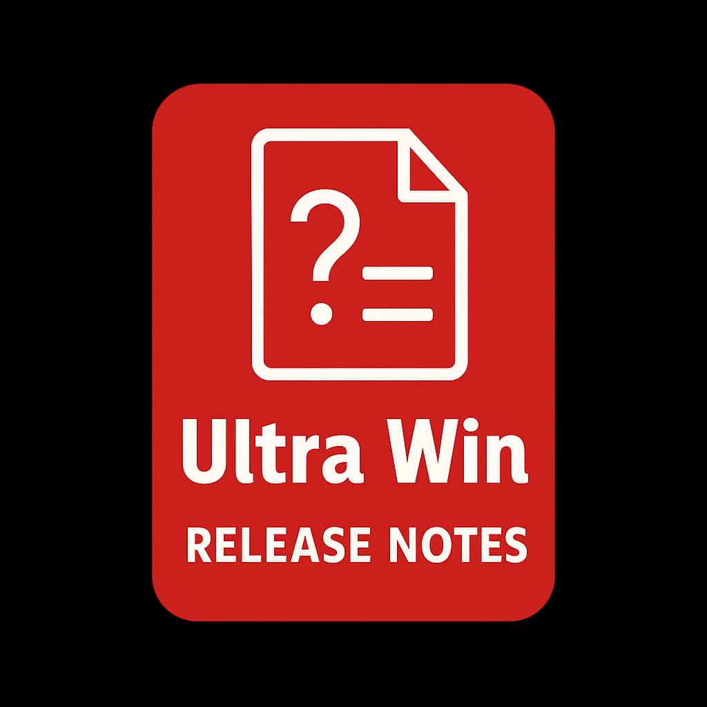 Icon representing Ultra Win Release Notes, focusing on app guidance.