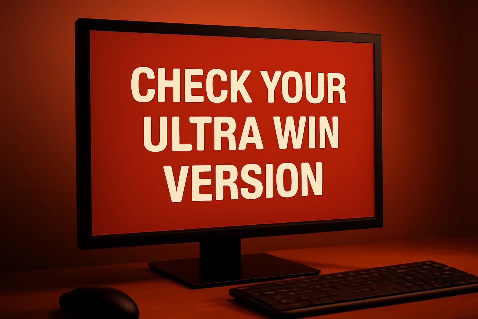 Informational scene focusing on checking the Ultra Win version