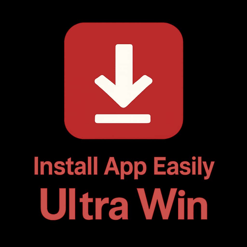 Icon representing guidance on installing the Ultra Win app.