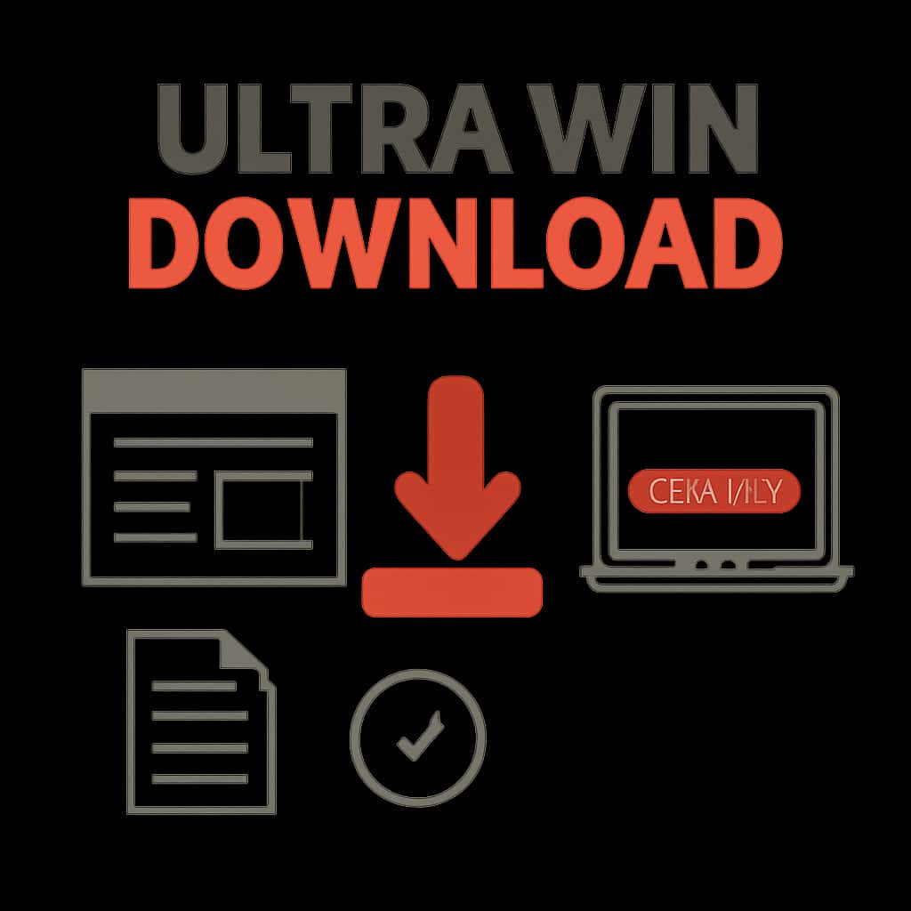 An educational diagram illustrating Ultra Win Download processes.