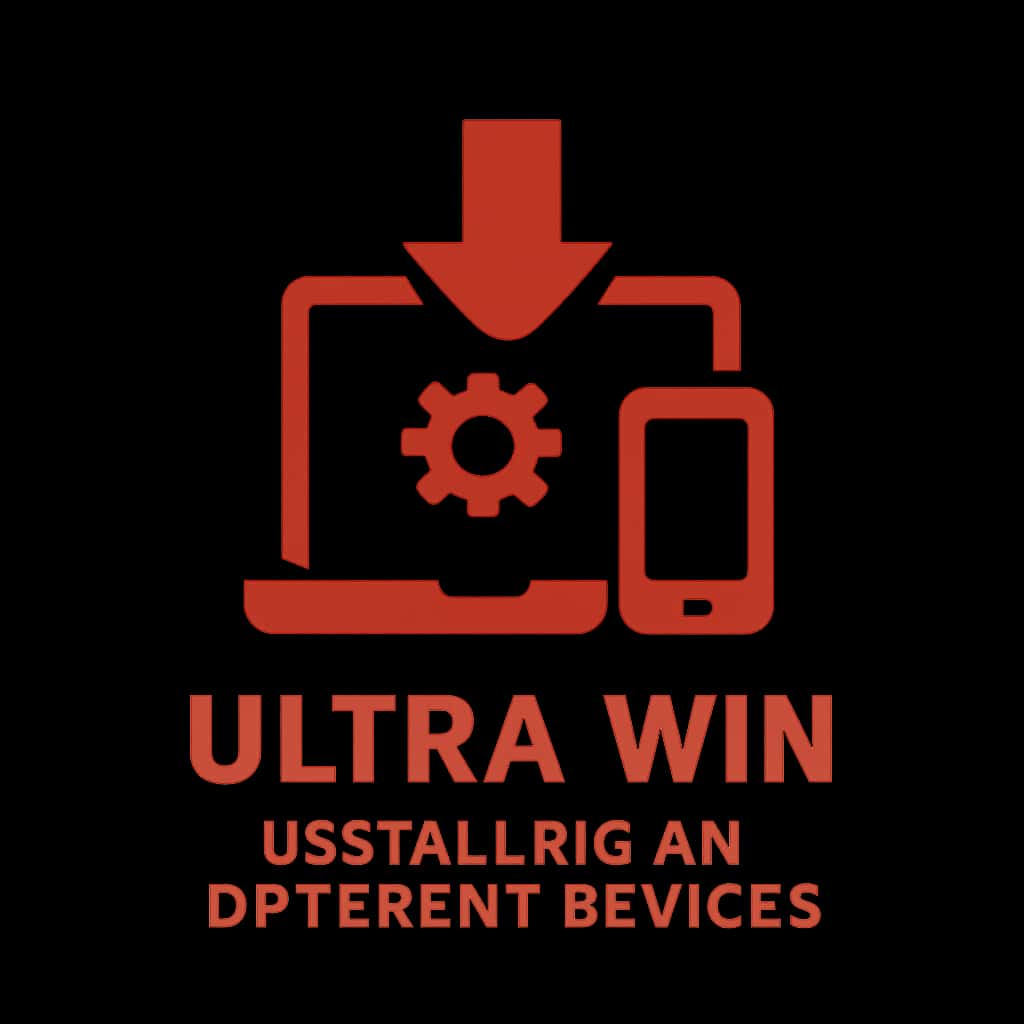 Icon representing the installation guide for Ultra Win on different devices.