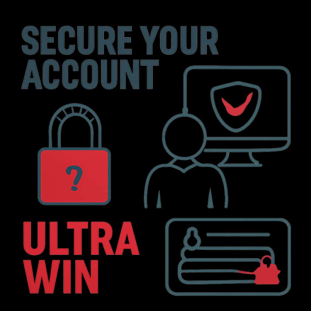 Diagram detailing security practices for Ultra Win accounts.