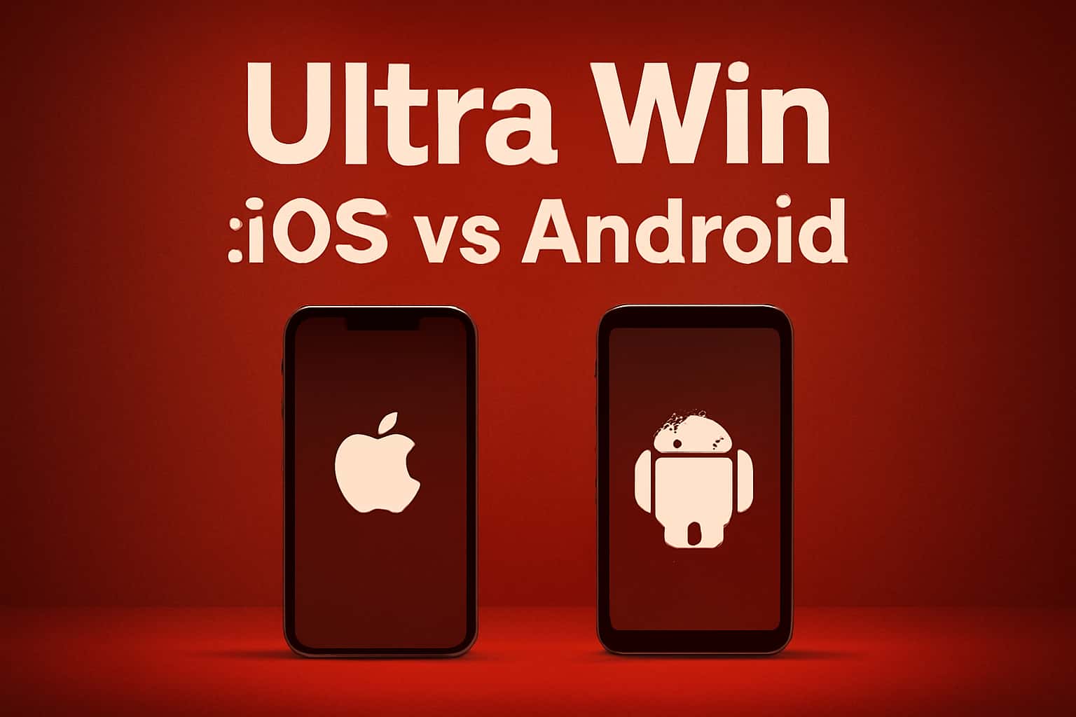 An informative visual comparison between Ultra Win for iOS and Android.