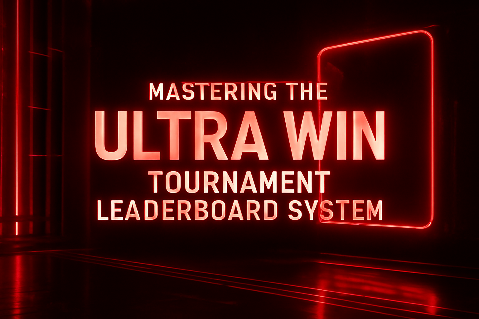 An information scene showcasing Ultra Win Requirements with a futuristic design.