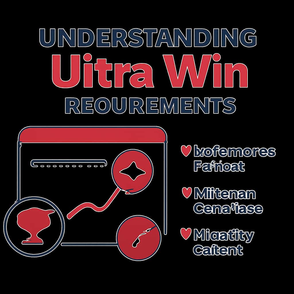 An educational illustration detailing Ultra Win Requirements.